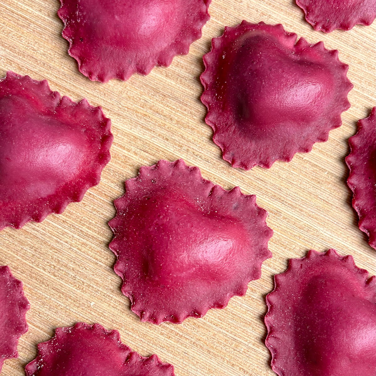 Cuori di ravioli ricotta e noci